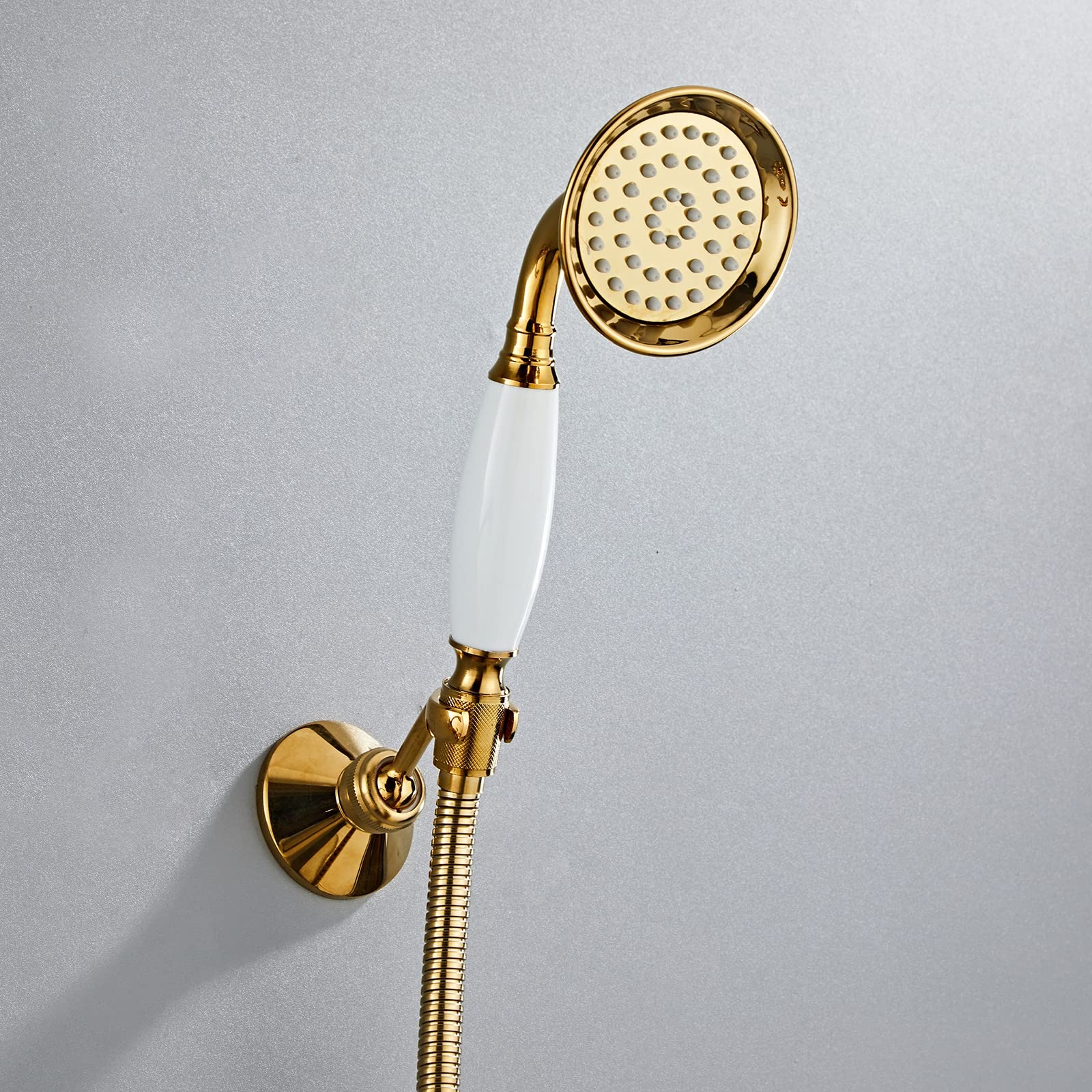 Bateria Wannowa Z Prysznicem Ręcznym, Bateria Wannowa Retro Swan, System Prysznicowy Ścienny Z Baterią Mieszającą Do Wanny, Węże Prysznicowe I Uchwyty, Podwójna Funkcja,