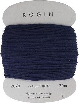 Daruma Kogin Sashiko Thread Card | #7 - Indigo 20 Meter 1