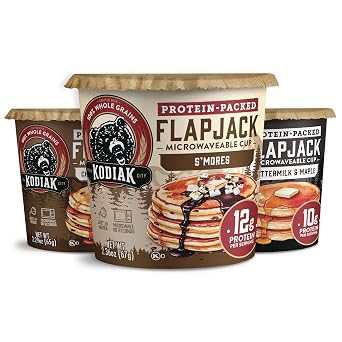 Kodiak Cakes Protein Pancake On The Go Flapjack Cups Mix; Buttermilk, Chocolate Chip, Smores Variety Pack