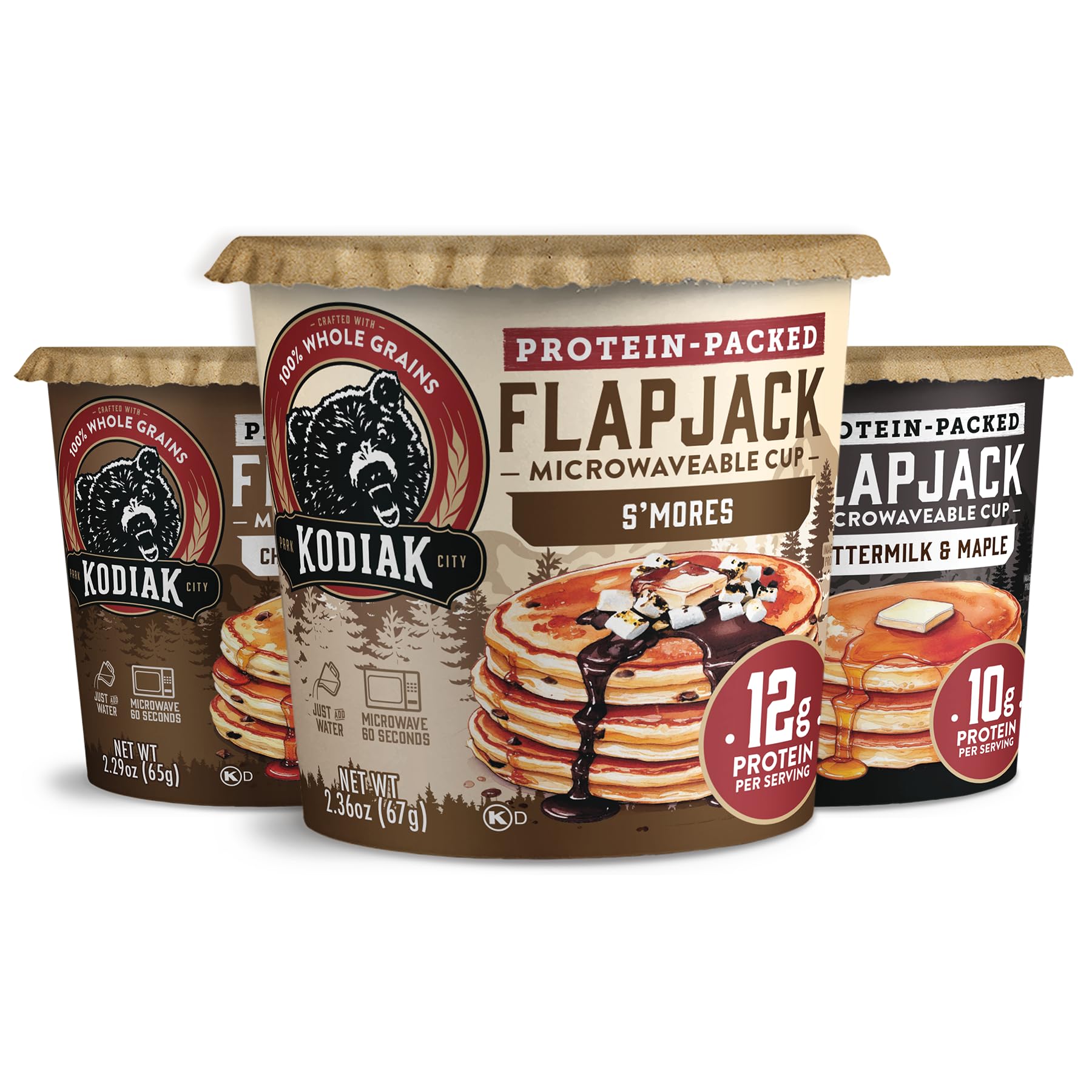 Amazon.com: Kodiak Cakes Protein Pancake On The Go Flapjack Cups