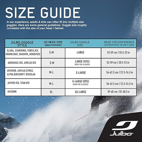 Miniatura 6 de Julbo Gafas de sombra para hombres y mujeres con caras más pequeñas I REACTIV Gafas fotocrómicas para esquí, snowboard y freeride