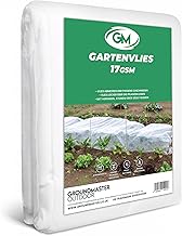 GroundMaster 1.5 x 20 m / 17 g/m² Water Permeable Garden Non-Woven Fabric - Frost Protection for Raised Beds and Plants - Breathable and UV Resistant - Winter Protection