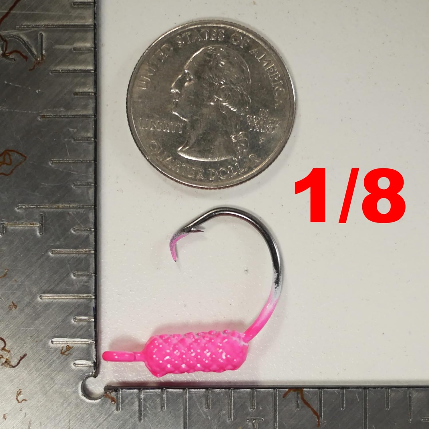Yellowtail Snapper Weighted Circle Hook Jig - (Pink) Mixed (4/0-1/32, 1/16, 1/8 oz & 5/0-1/8 oz) - 25 Pack