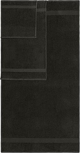 Miniatura 7 de SUPERIOR Accesorios de baño Toallas de algodón suave, juego de 12 piezas, color negro