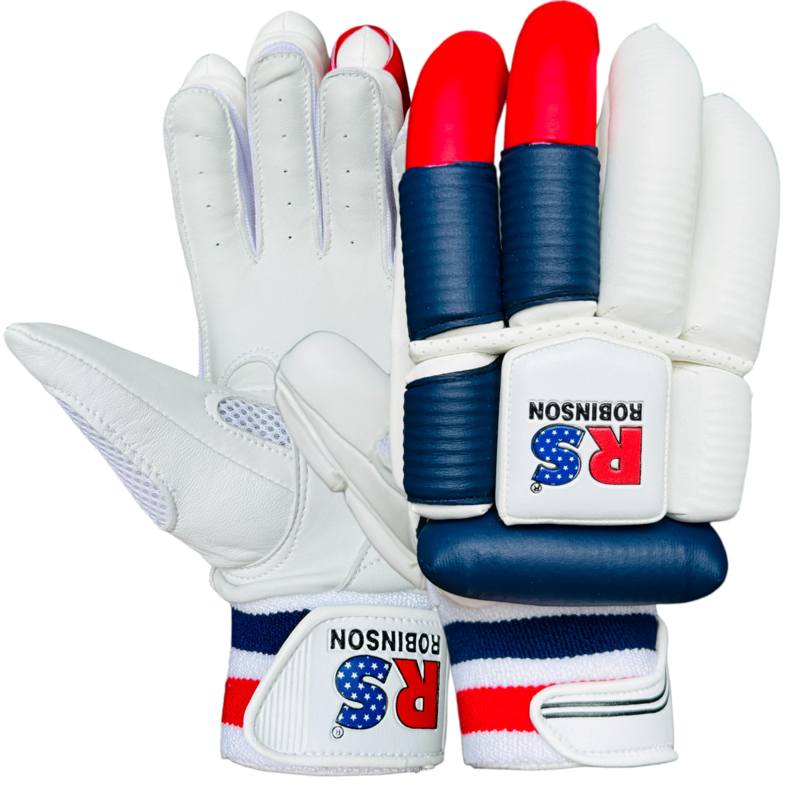 RS Robinson PRO Edition Cricket Batting Gloves (RED/Navy, Men, Right Handed)-image-24