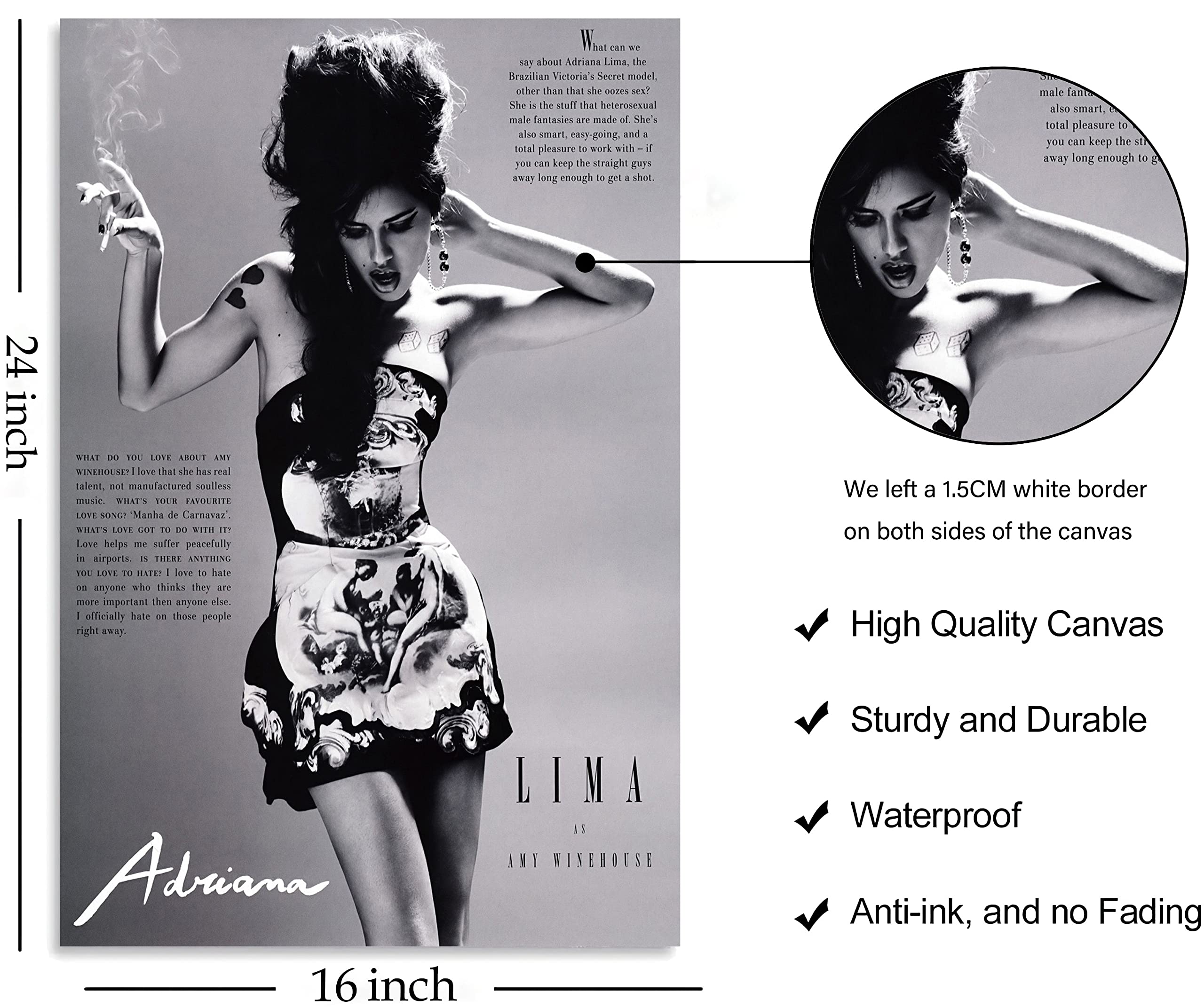 Amy Winehouse Poster Back To Black Poster Album Cover 1
