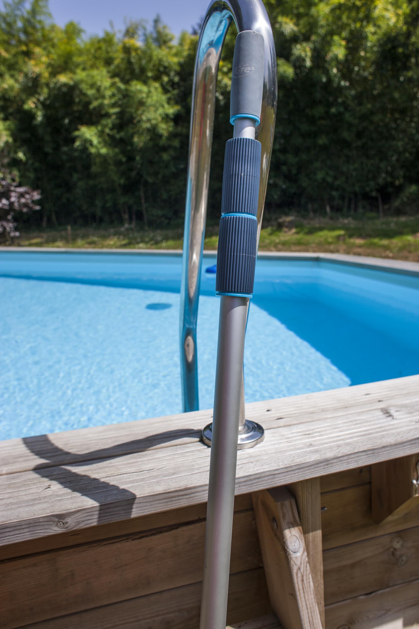 Gre TPP360 - Manico telescopico in alluminio da 3,6 metri (2 sezioni x 180 cm). Sistema easy clip. | (2 sezioni x 180 cm). Sistema easy clip per Piscina