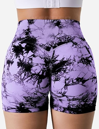 Miniatura 10 de YEOREO Pantalones cortos profesionales para mujer de 36 pulgadas pantalones cortos de entrenamiento sin costuras cintura alta contorno de gimnasio