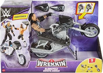 Collect WWE Wrekkin - slamcycle playset Featuring The Undertaker! Wreck The Motorcycle and The Competition with The WWE Wrekkin SlamCycle!