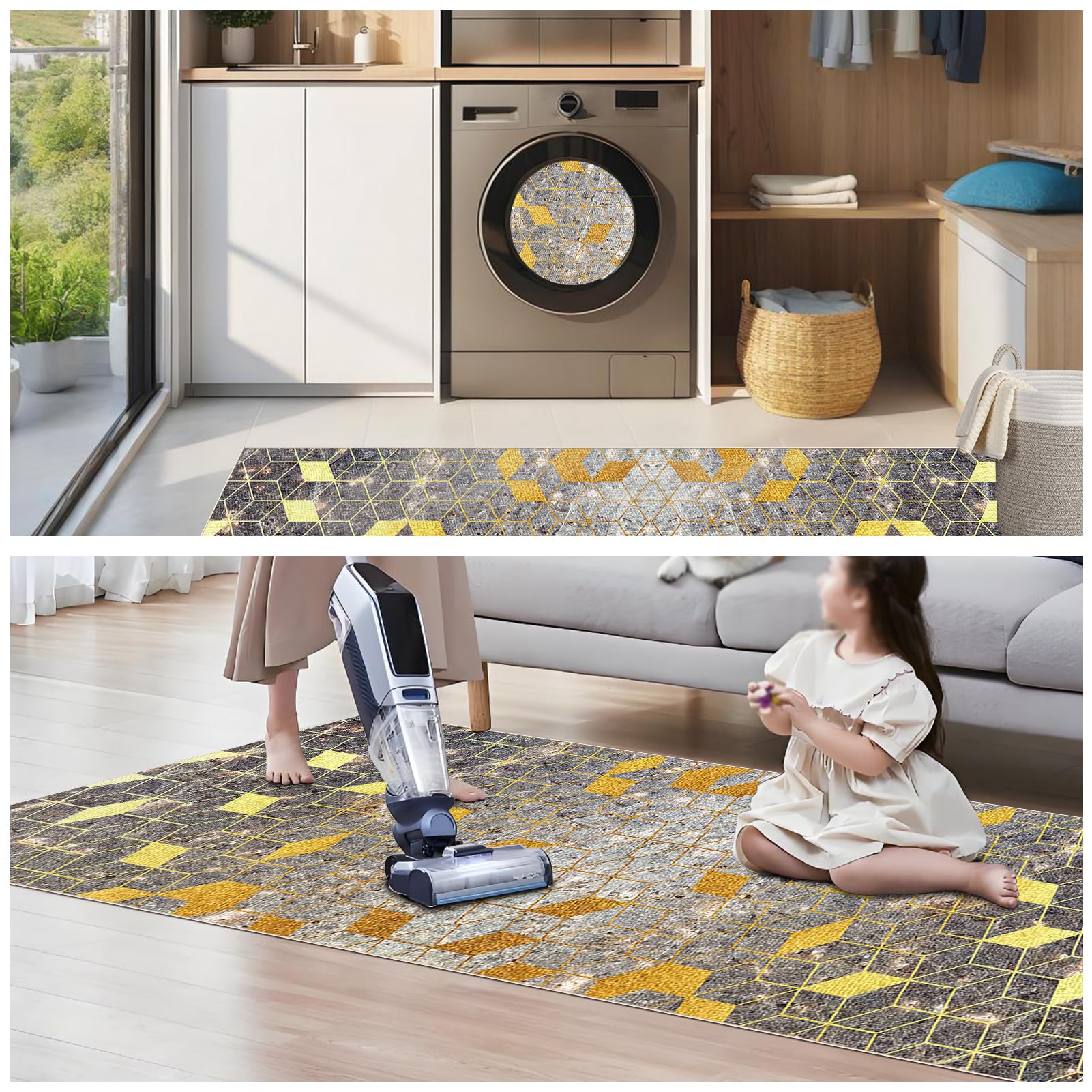 Tappeto del Corridoio 80 x 300 cm Tappeto Stretto Antiscivolo Moderno Tappeti Runner per Cucina Lungo Lavabile Tappeto Cucina Tappeti Runner Ingresso per Corridoio Ingresso Lavanderia