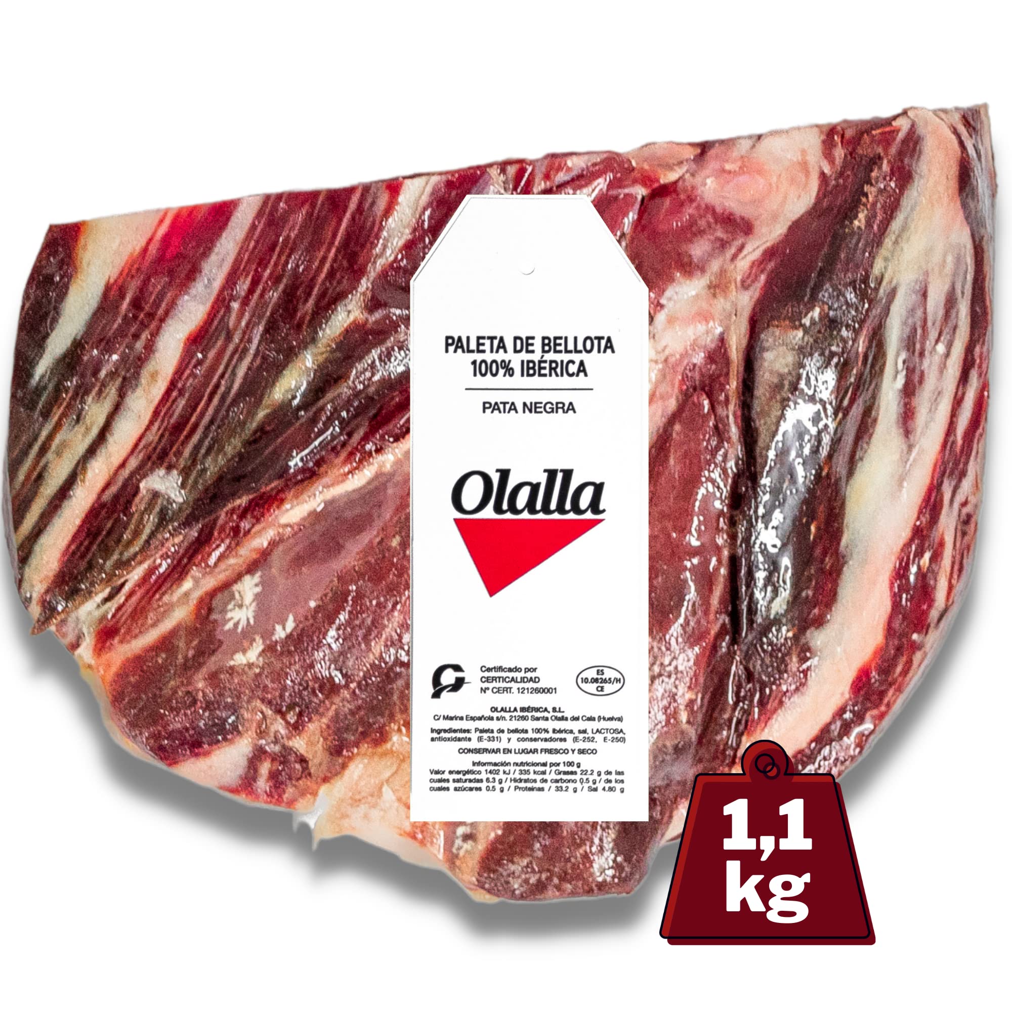 1.1 kg Paleta de Bellota 100% Ibérico Deshuesada Punta - Jamon Iberico de Elaboracion Tradicional - Embutidos Ibericos de Bellota