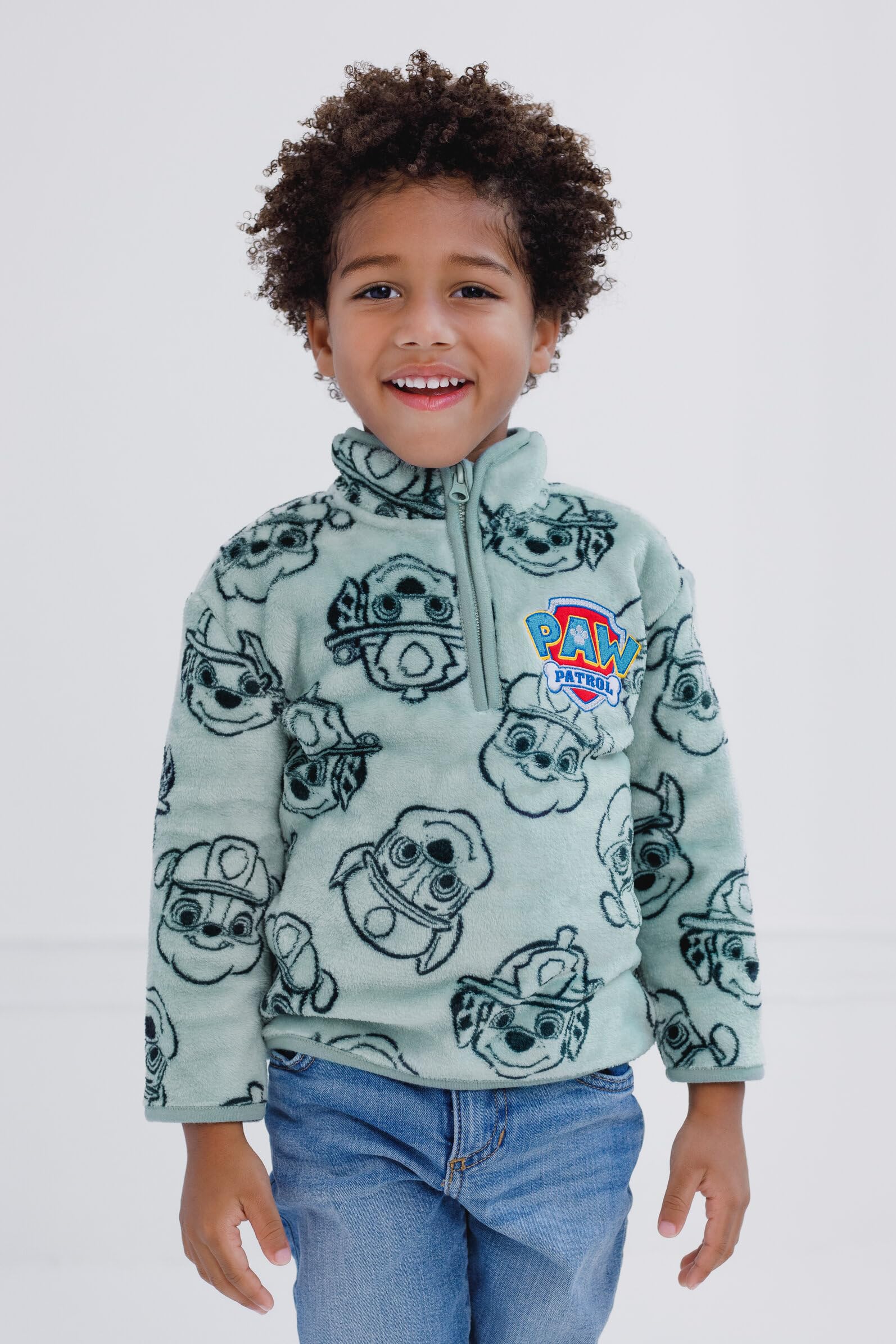 Paw Patrol Sudadera Woobie con media cremallera para niños pequeños a niños grandes (2T - 10-12)