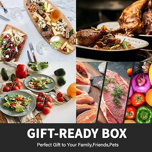 Miniatura 6 de Zmerob Trituradora de pollo, máquina trituradora de carne grande de 10.8 pulgadas, trituradora de pechuga de pollo con parte superior transparente,