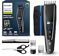 Philips Norelco HC7650/40 Hair Clipper 7000 Series: PowerAdapt Sensor, 28 Lengths, Trim-and-Flow Tech for Precision Home Cuts