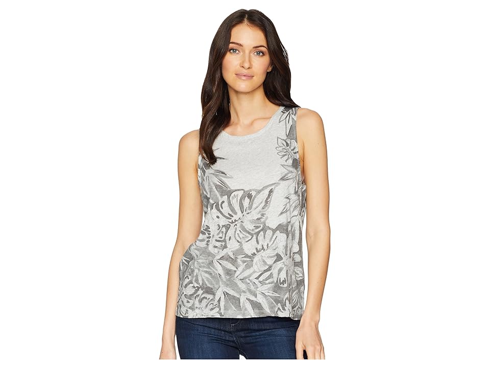 

Lucky Brand Printed Floral Tank Top (Grey Multi) Women's Sleeveless, Gray