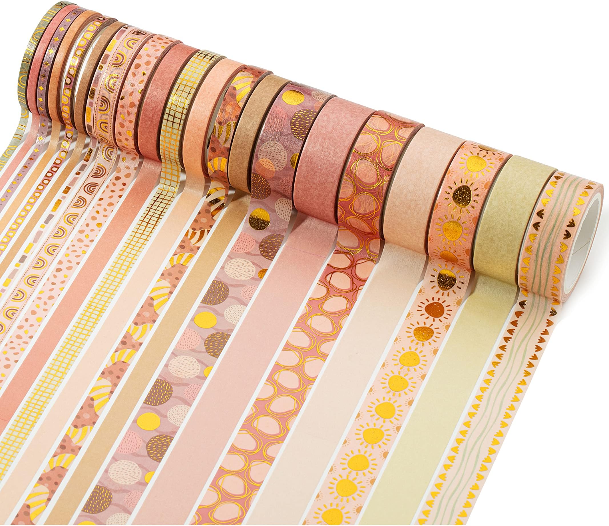 Mr. Pen - Boho Design Washi Tape Set, 21 Roll, Decorative & Cute Tape for Journaling & Scrapbooking