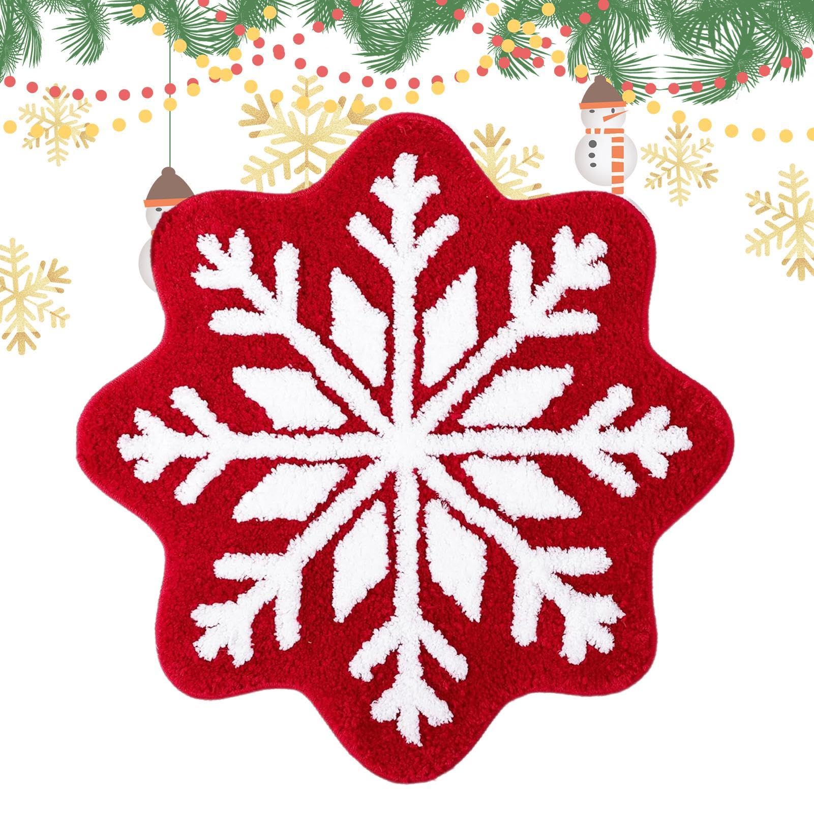Tapis de flocon de neige doux pour salon et chambre de Noël