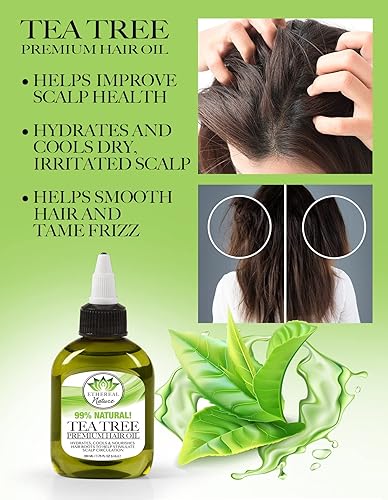 Vista 25 de Ethereal Nature Mezcla de aceite para el cabello 99% natural de ricino negro jamaicano 2.5 fl oz, transparente