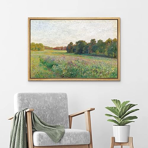 Miniatura 4 de wall26 Lienzo enmarcado para pared, vibrante bosque de flores de primavera y verano, naturaleza, ilustraciones de área silvestre, bellas artes,