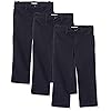 Amazon Essentials Boys and Toddlers' Uniform Straight-Fit Flat-Front Chino Khaki Pants, Multipacks