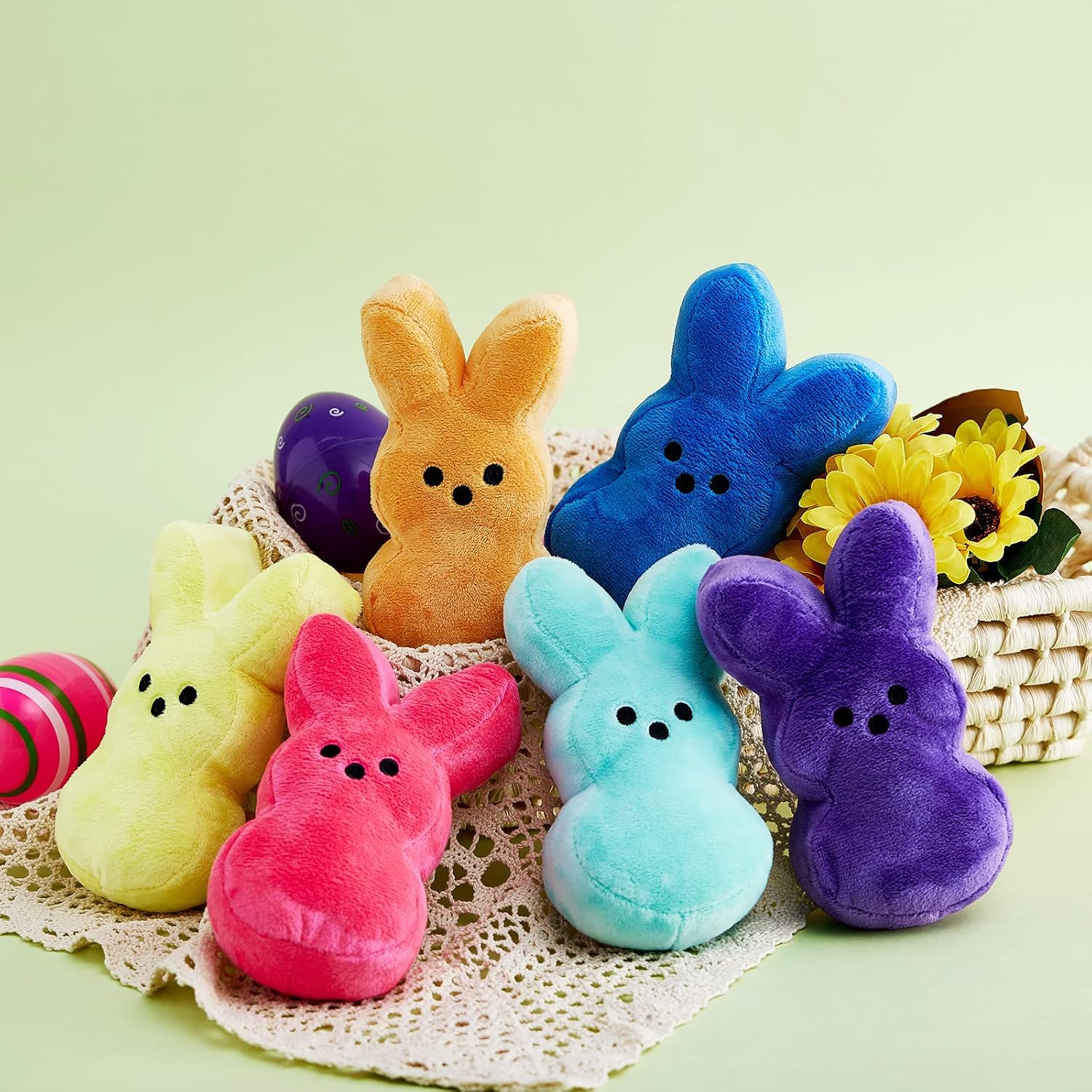Peluche De Conejito De Pascua Personalizado | Con Nombre Y Año | 10x15 Cm | Seis Colores A Elegir | Regalo único