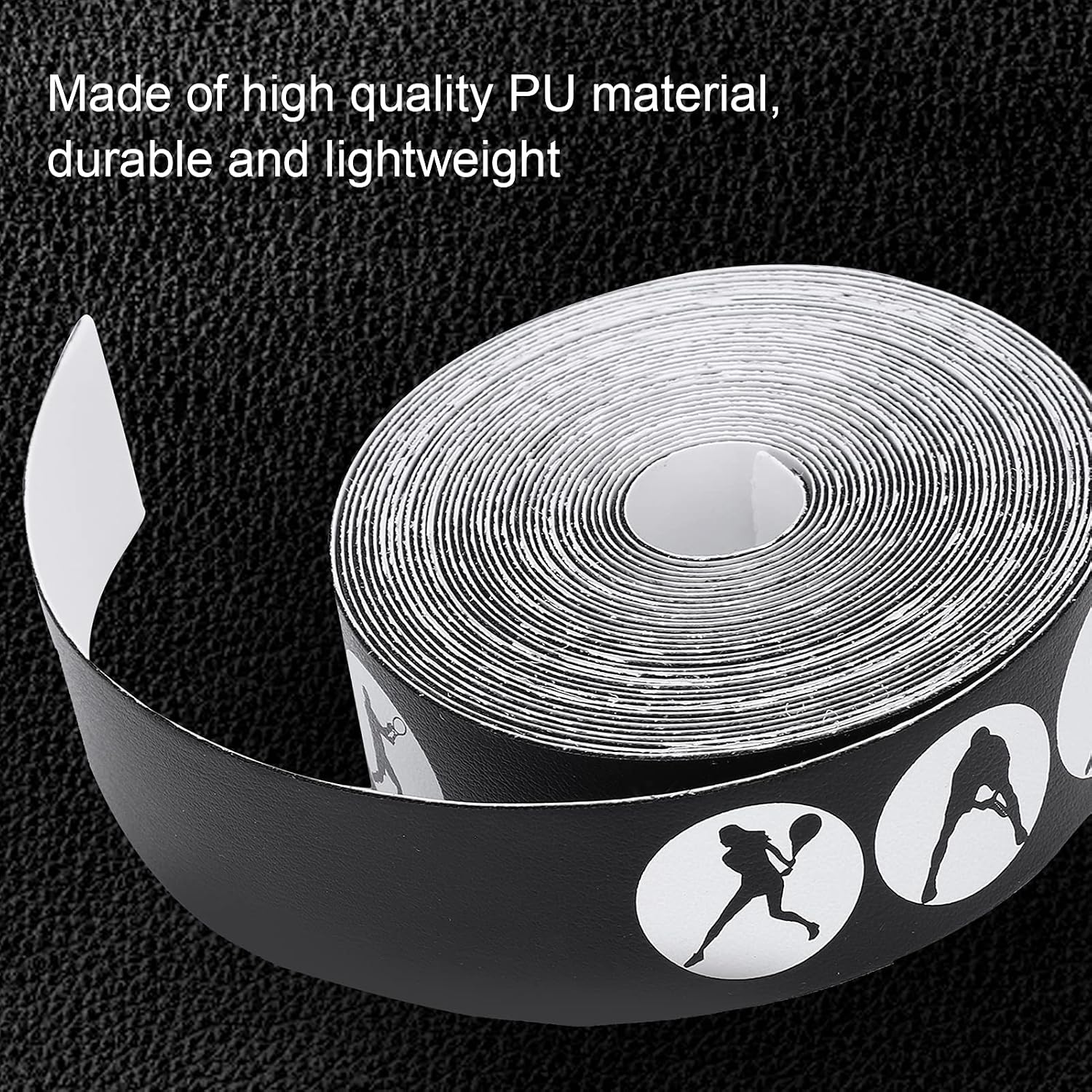 Alomejor Racket Head Protection Tape, Racket Head Guard Sticker Tennis Racket Accessories Easy to Use 5m/16.4ft for Tennis Player for Outdoor