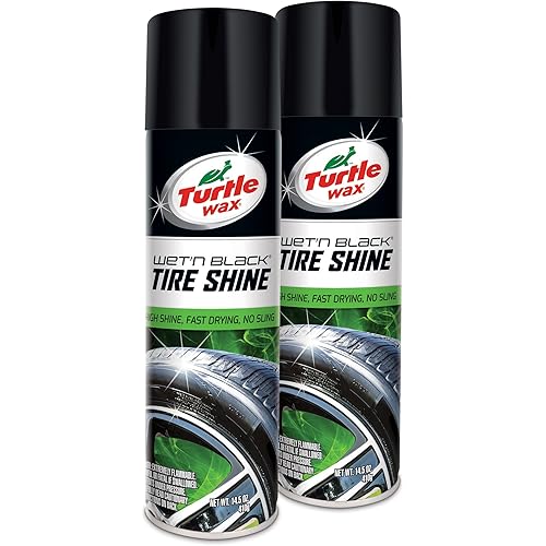 Turtle Wax-50822 Wet'N Black Tire Shine Aerosol (Pack of 2), 36 fl. Oz
