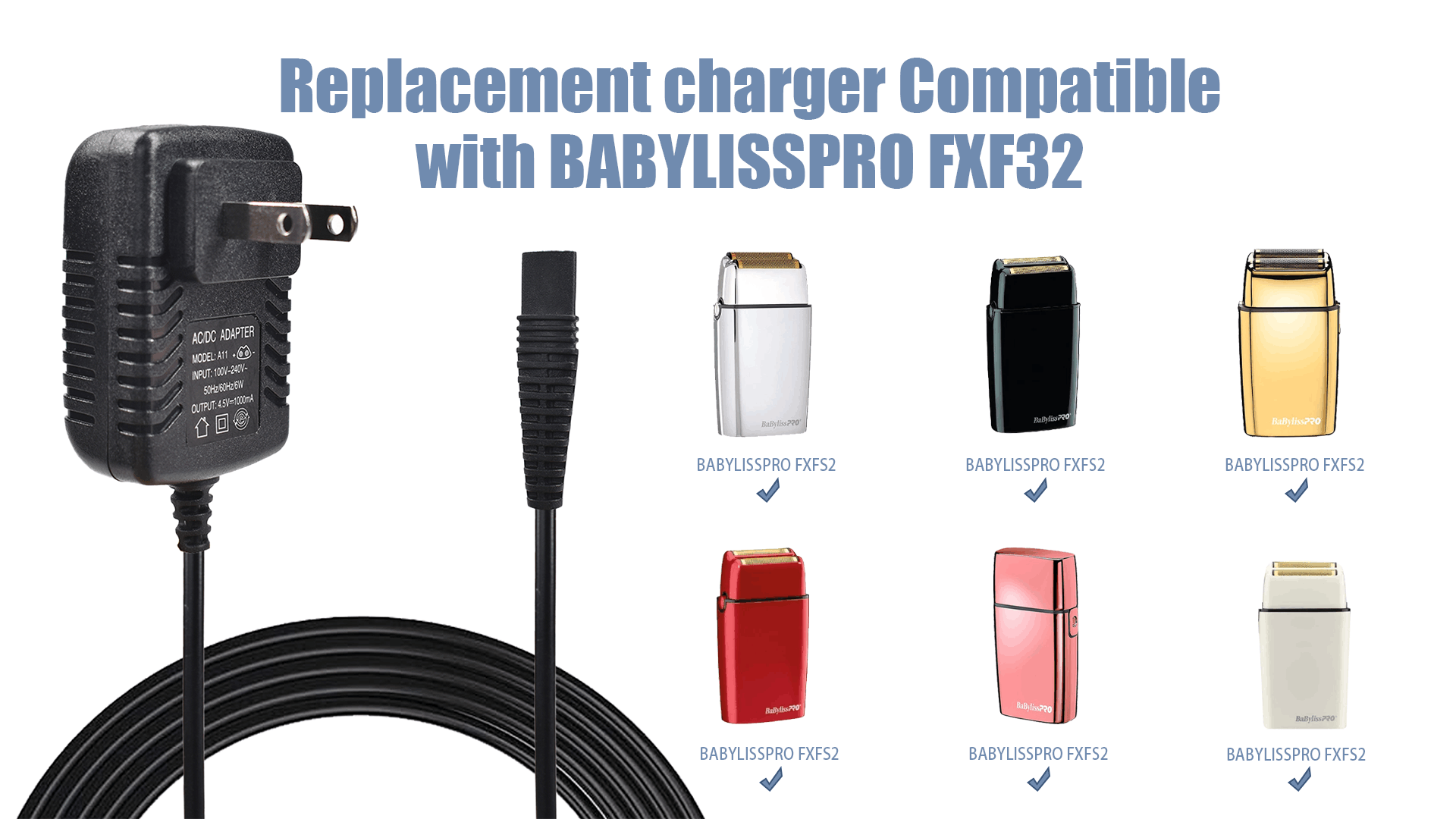 BaByliss PRO SNAPFX バリカン 充電ケーブル付 Amazon.com: Replacment Charger for BaByliss PRO Shaver FXFS2