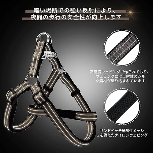 Miniatura 8 de Pawhuggies Arnés de malla reflectante sin tirones para perro arnés halter ajustable suave y resistente para cachorros en crecimiento fácil de poner