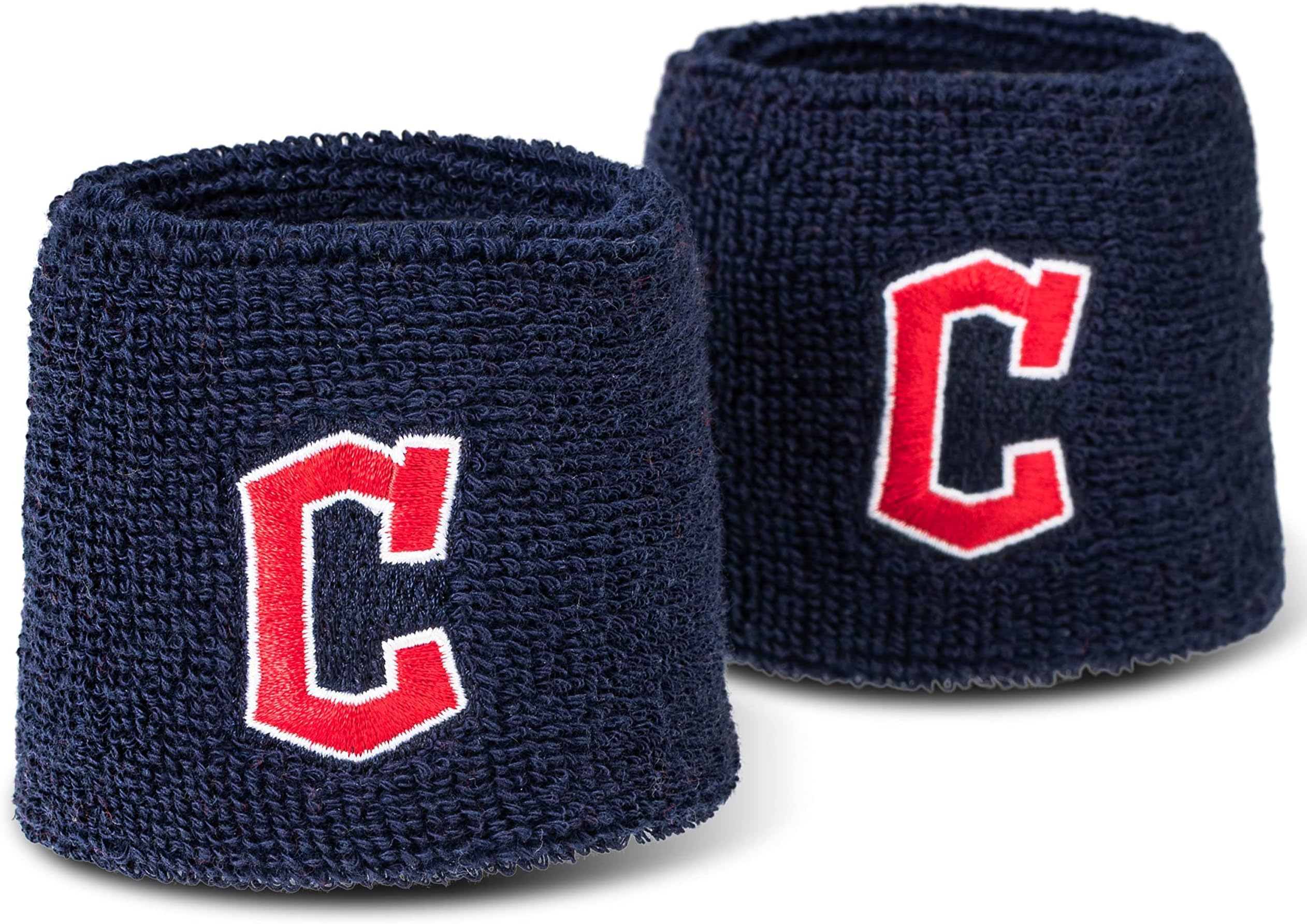 Franklin Sports Cleveland Guardians MLB Baseball Wristbands - Youth MLB Team Logo Sweat Wristbands - Great for Costumes and Uniforms - Wristband Pair Blue (Pack of 6)