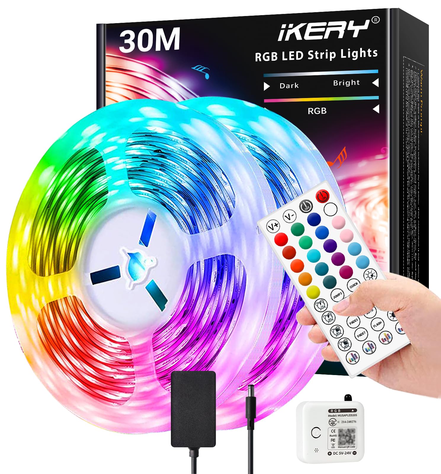 LEDストリップライト 16色 カラーチェンジリモコン付き 15,8m　2コ Amazon.co.jp: LEDテープライト 2M 高輝度 防水 RGB16色変換