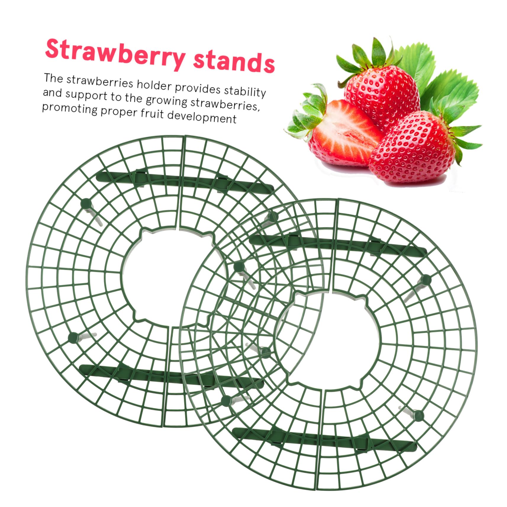 Toyvian 6 Pièces Stand De Fraises Structure De Support en Fraise Cadre De Culture De Fraises Supports De Culture De Fraises Cadre De Support De Fraise Support De Plantation Green Plastique
