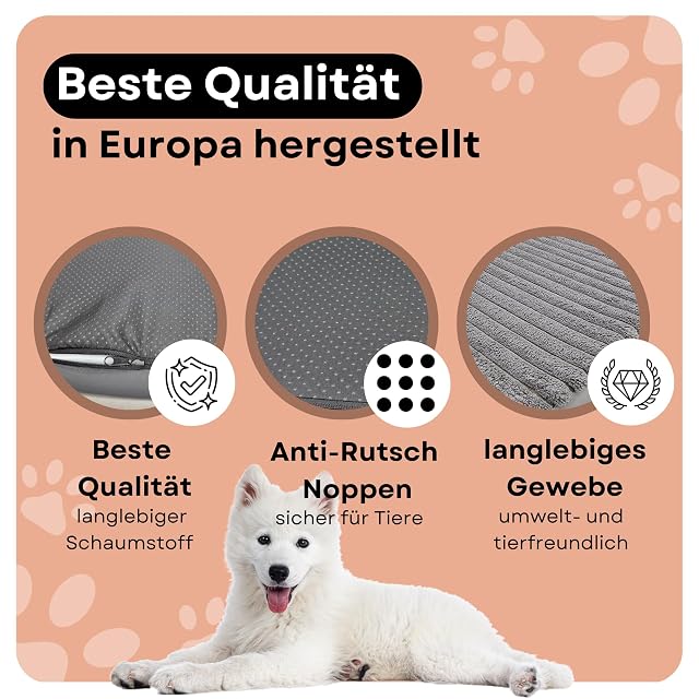 Foto 5 de 8 de Odolplusz ODOL-PLUSZ Cama ortopédica para perros, grande, 100 x 70 x 7 cm, cojín para perros, mullida