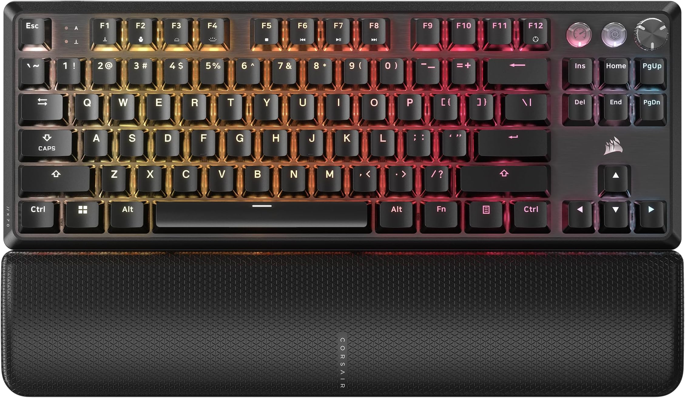Corsair K70 PRO TKL RGB Magnetic-Mechanical Wired Gaming Keyboard – Pre-Lubricated MGX Hyperdrive Switches – Hall-Effect-Rapid Trigger – 8000Hz Hyper-Polling – QWERTY NA – Black
