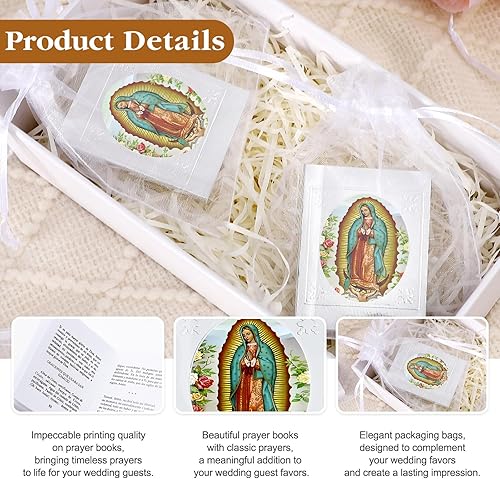 Miniatura 3 de Rotel 12 libros de oración a granel para bautismo, boda, quinceañeras, recuerdos de fiesta, recuerdos para boda bautizo, 15 años, quinceañeras en