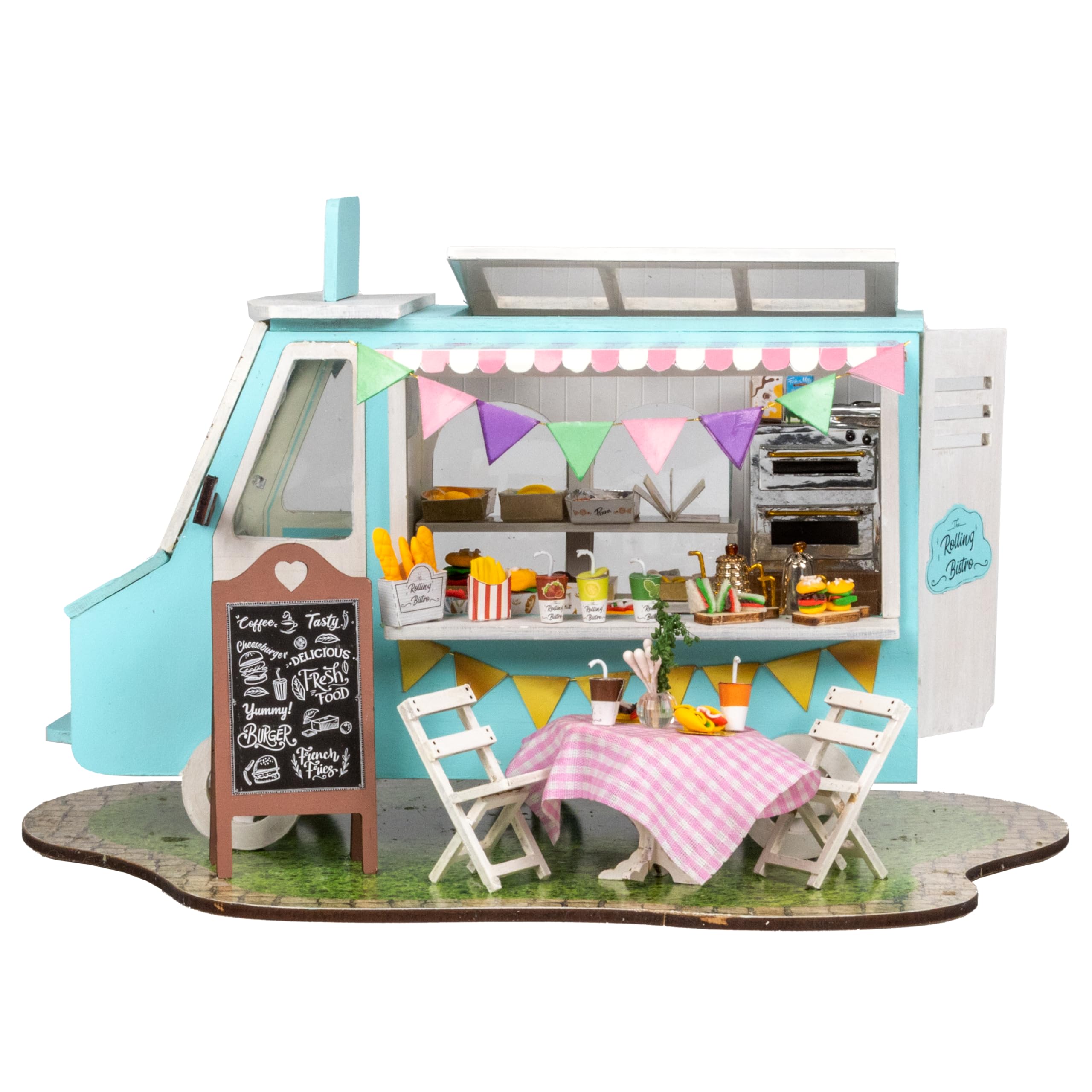 Accessoires Miniatures Pâtisserie Set, Accessoires Maison de Poupee 1/12, 19 Pièces Cuisine Miniature Accessoire Maison de Poupee, Mini œufs, Miniature Table Chaises, Accessoires de Lutin Miniature