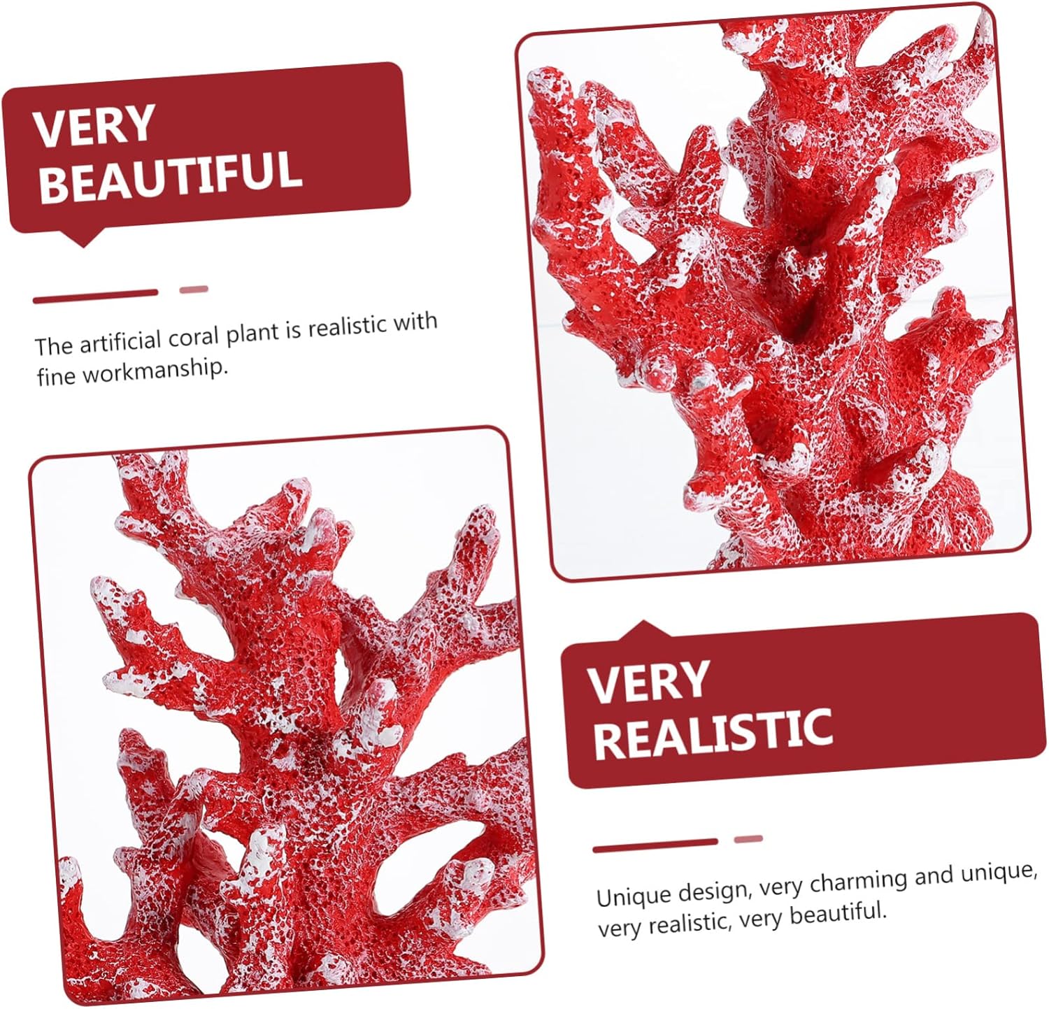 Aquarium Plant Decoration Resin Coral Ornament Fish Tank Supplies Realistic Simulation Decor