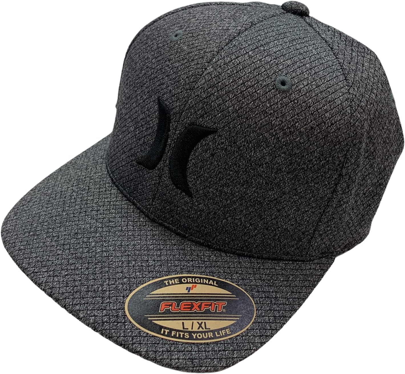 HurleyAdult Flexfit Stretch Fashion Baseball Cap Hat (Grey, Large/X-Large, l)