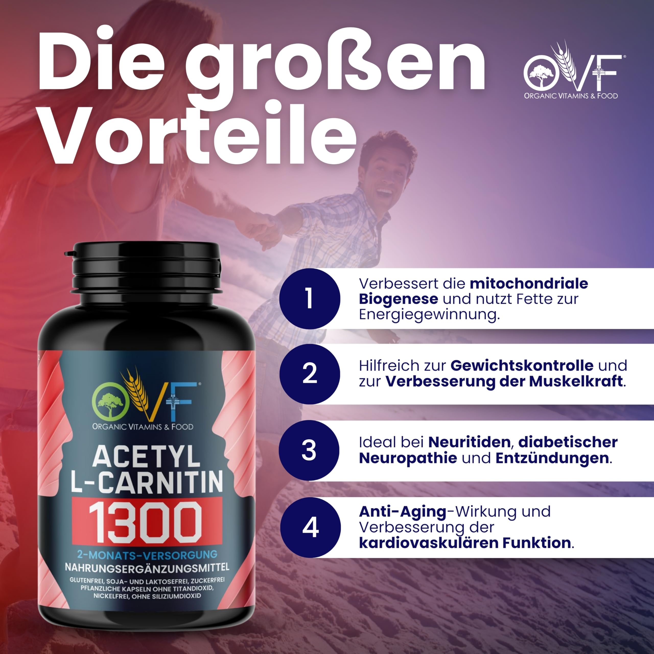 l carnitin kapseln wirkung OVF, Acetyl 1300 Mg 120 Kapseln, L Carnitin Hochdosiert, Steigert die Energieproduktion und fördert den Fettstoffwechsel, Ohne Siliziumdioxid, Made In Italy, 2 Monate Vorrat Drogerie & Körperpflege Glutathione Injection: Skin Whitening Nest Scientific Our Flavors:Lychee