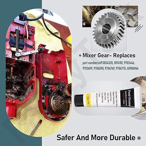 Miniatura 7 de 9709231 WP9709231 Worm Gear & 9706529 W11086780 Gear Kit - Compatible with Whirlpool Stand Mixer - Replace AP3085342, 905384, AP3854320, 9703446,