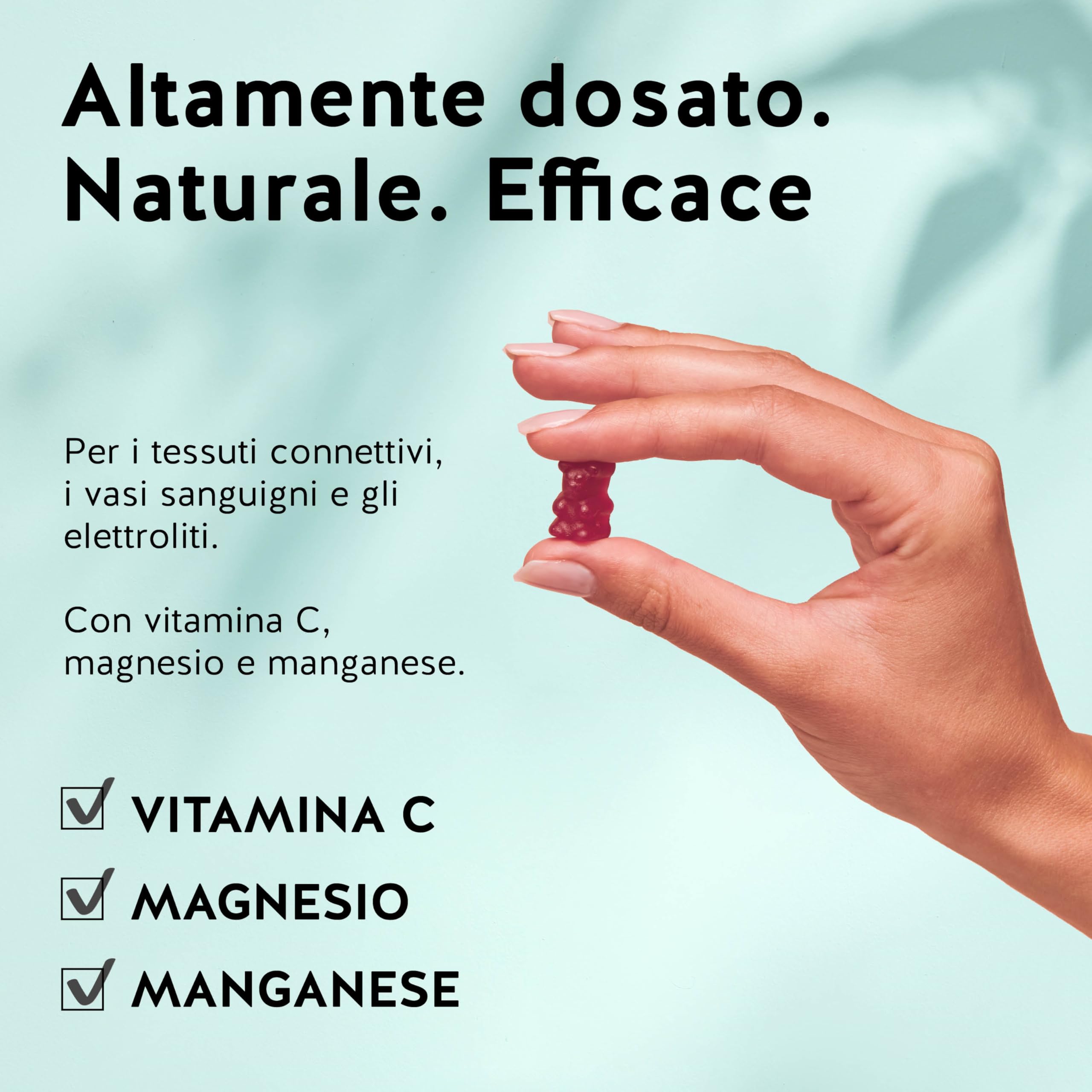 Water Relief Complex - Caramelle Gommose Equilibrio Elettrolitico, Gambe Leggere - Vitamina C, Magnesio, Manganese - 60 pezzi (1 mese) - Senza Zuccheri Aggiunti, Vegan - Bears with Benefits