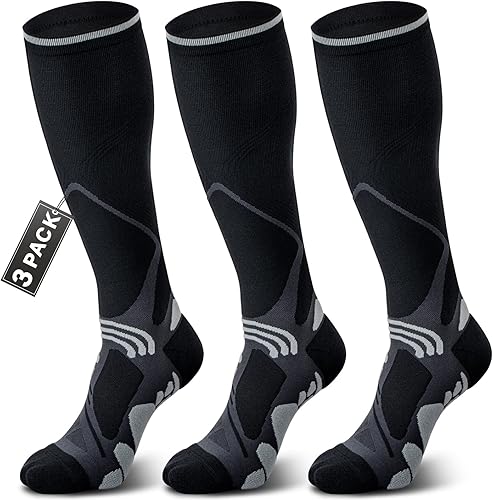 Hylaea Knee High Compression Socks 20-30 mmHg for Nurse Pregnancy Medical Running Sports Travel