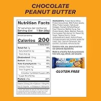 Vista 2 de Pure Protein Chocolate Peanut Butter - Barras nutritivas ricas en proteínas, bajas en azúcar, sin gluten, mantequilla de maní de chocolate, 1.76
