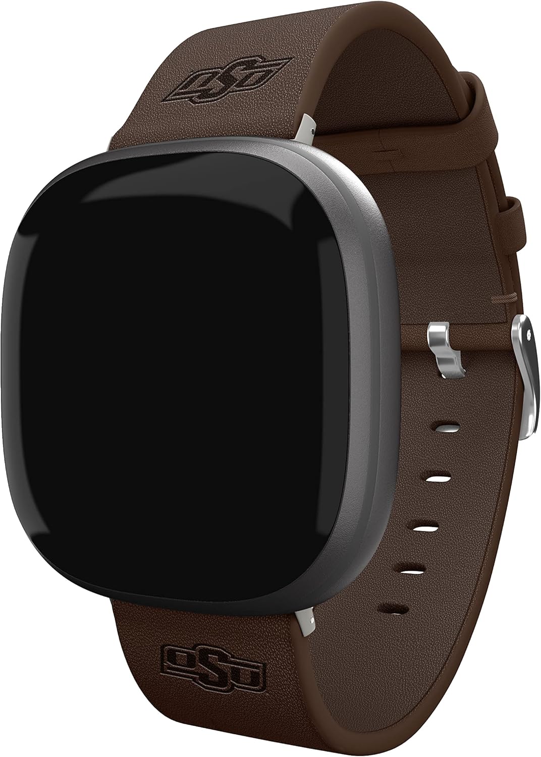 Affinity Bands Oklahoma State Cowboys Leather Watch Band Compatible with Fitbit Versa 3 and Sense
