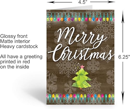 Miniatura 5 de Stonehouse Collection Tarjetas navideñas rústicas surtidas - 18 tarjetas de Navidad en caja y sobres