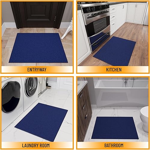 Miniatura 204 de Sweet Home Stores Alfombra lavable antideslizante con parte trasera de goma para cocina, pasillos, baño, entrada, dormitorio, 2 pies 3 pulgadas x 3