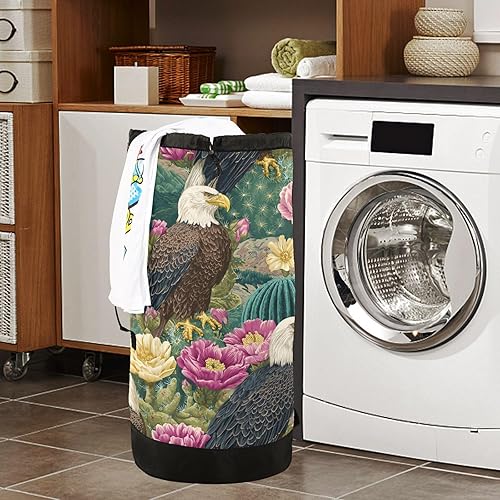 Vista 77 de Mochila de lavandería con correas ajustables para el hombro, bolsa de lavandería sucia para viajes, campamento, universidad, resistente, Rosa floral