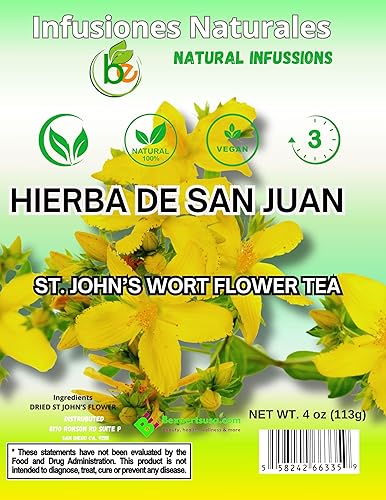 Miniatura 2 de Hierba de San Juan (hierba de San Juan) - Hoja suelta de 4 onzas - 100% natural, vegano, sin OMG - Té de hierbas por Bexpertsusa