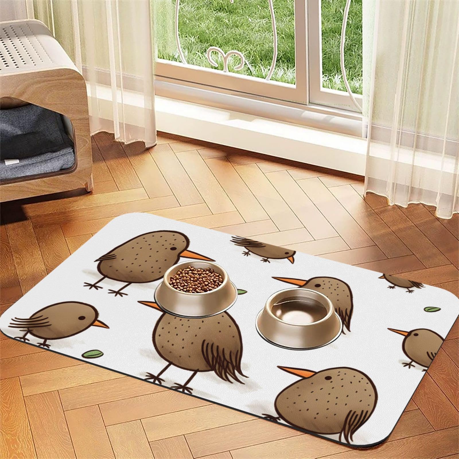 Tapis de sol pour chien absorbant contre les éclaboussures d'eau