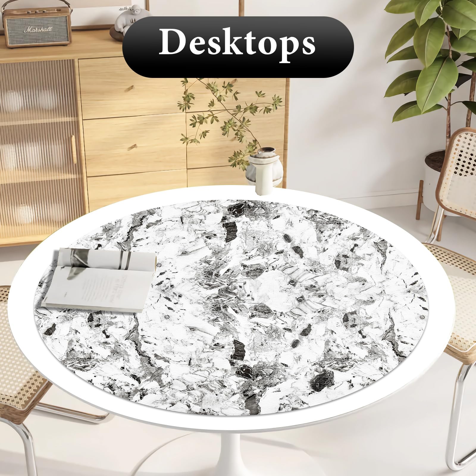 Revestimiento para cajones y estantes para armario de cocina: 17 pulgadas x 20 pies, antideslizante, impermeable, papel no adhesivo, forro de mármol gris y blanco, fácil de revestir para baño con